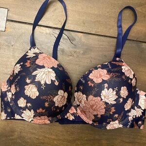 Prima Valentina navy‎ floral t shirt bra full coverage size 36B